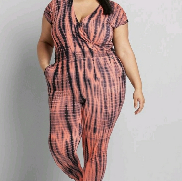 Lane Bryant Pants - LIVI Crossover Tie-dye Jumpsuit 34/36